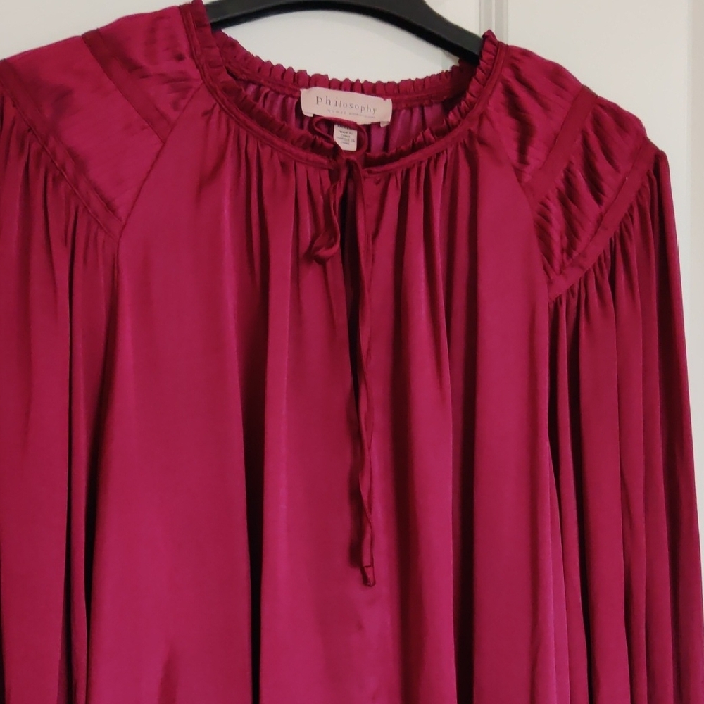 Philosophy Burgundy Blouse